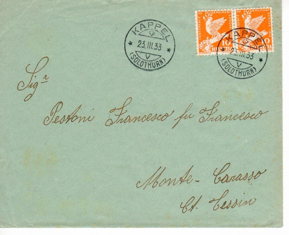 Tutti i francobolli: Brief aus Kappel SO 1933 – Usato da Wolhusen venduto da Curver9