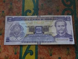 HONDURAS  2  Lempiras  Billet