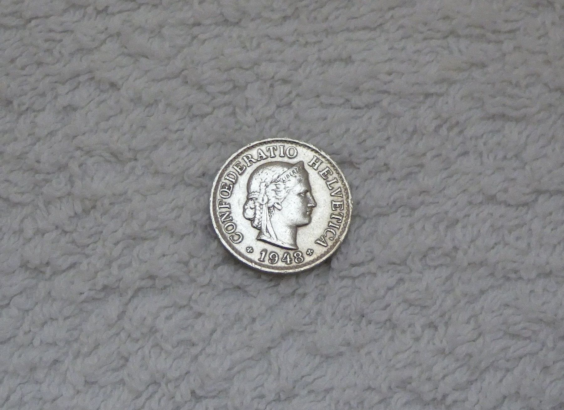 Tutti le monete: 5 centimes/rappen 1948 – Usato da Nyon venduto da Ilmi09