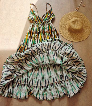 MAXIKLEID KLEID DRESS 40 L SOMMERKLEID,  TOP ZU JACKE BALLER