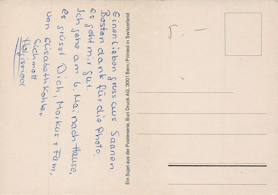 Ansichtskarten: Kunstflugstaffel in Formation um 1975 – Gebraucht aus Frauenfeld von POML 1