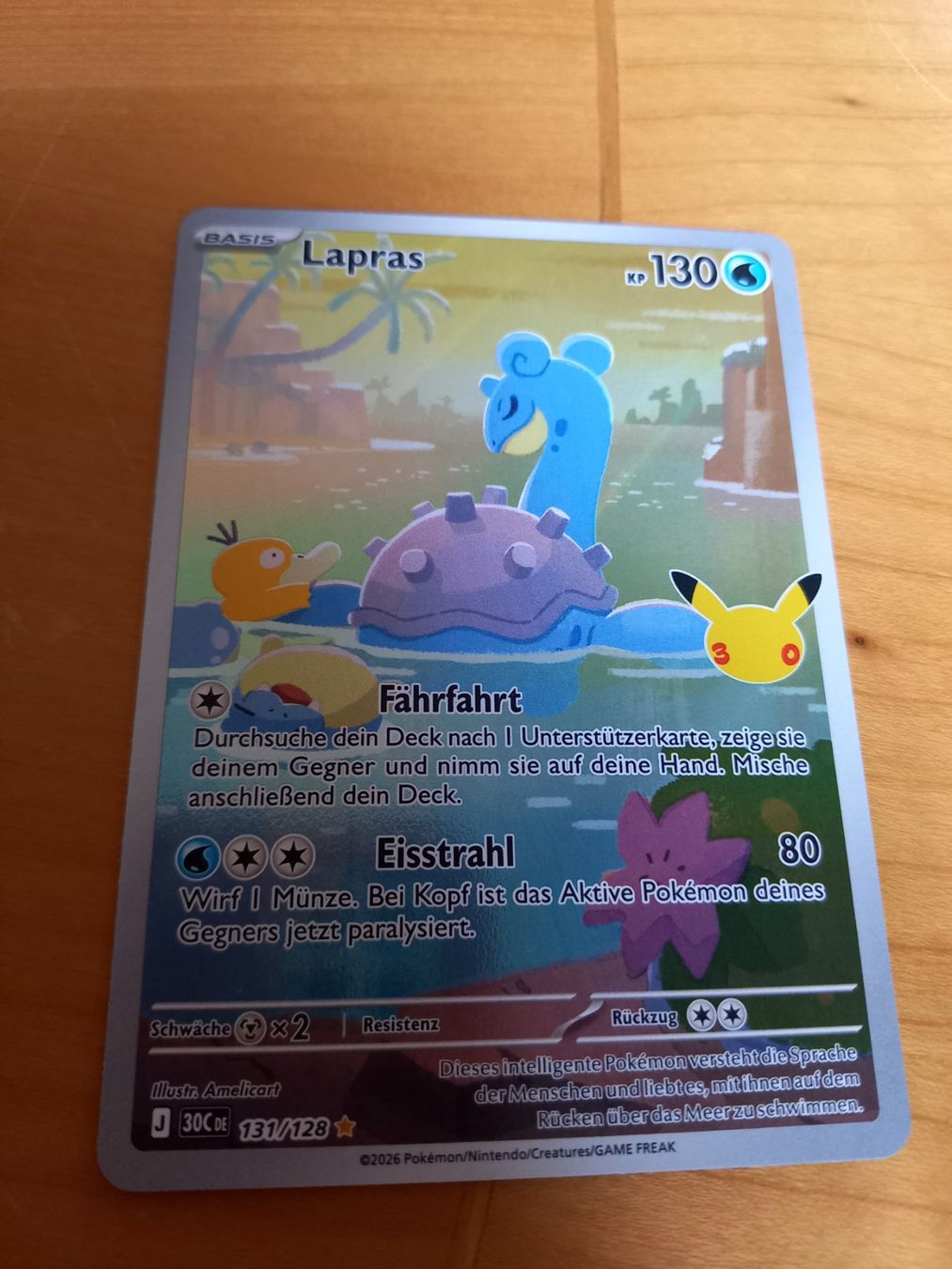 Pokémon Sammelbilder & Trading cards: Lapras 30th 131/128 -DE- – Gebraucht aus St. Gallen von cla_m9gb