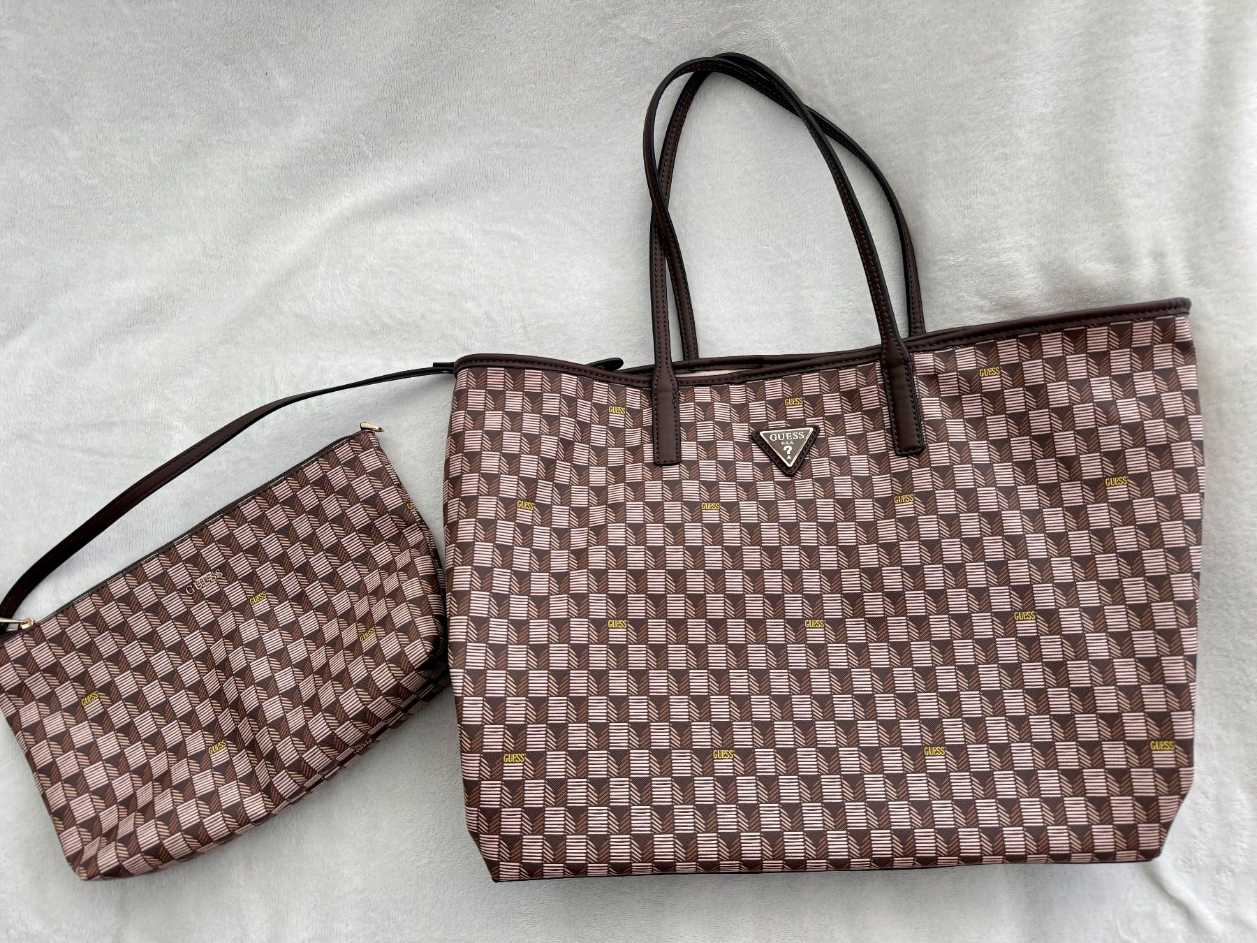 Guess Borse da donna: GUESS - WAVE LARGE SET Handtasche Marrone – Nuovo (secondo la descrizione) da Glattpark(Opfikon) venduto da Stevoooo 3
