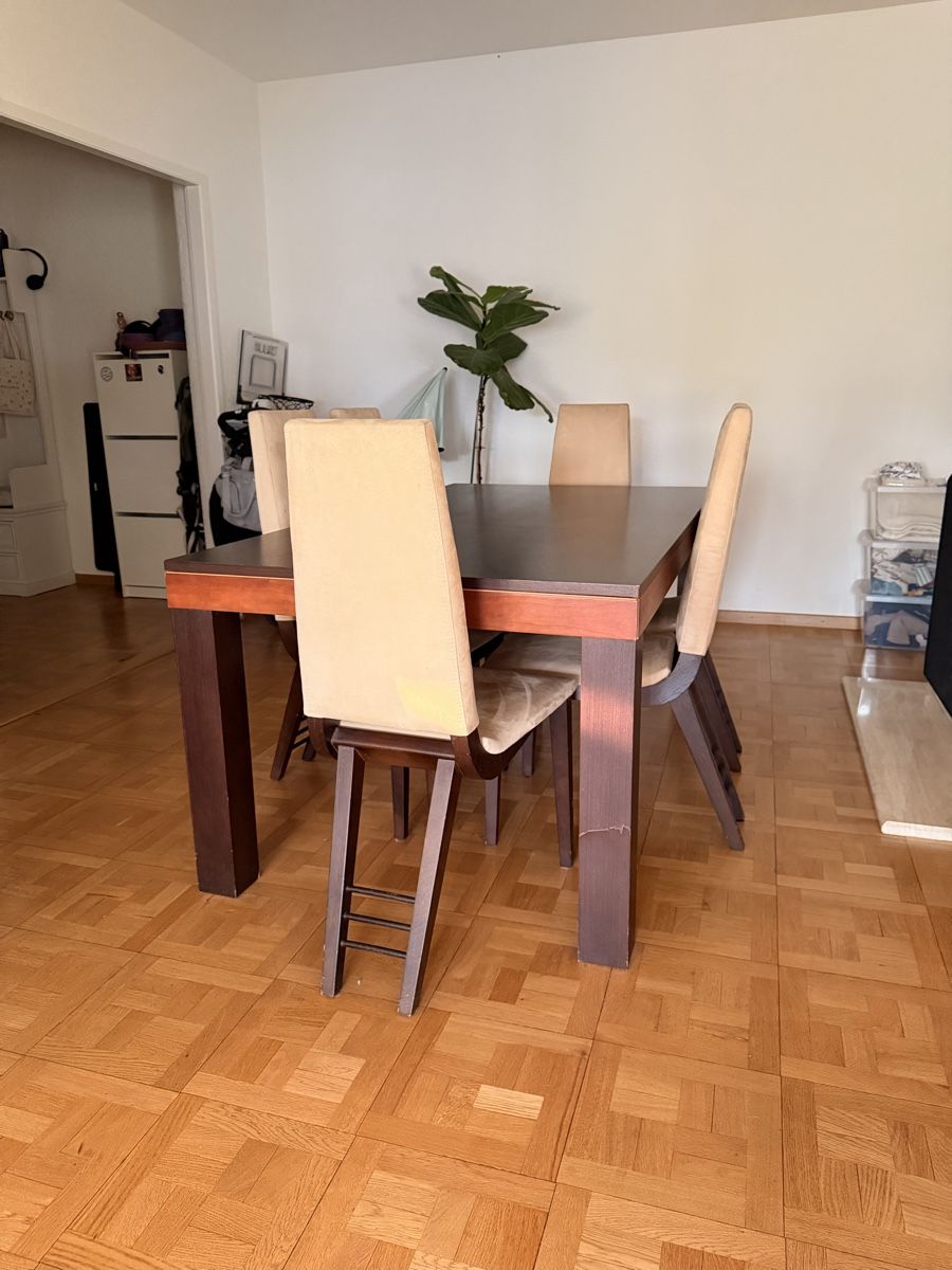 Tischset: Dining table set with 6 chairs extendable used condition – Gebraucht aus Genève von alb_6scd 7