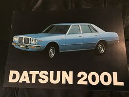 Datsun 200 L Verkaufsprospekt 8 Seiten Oktober 1977