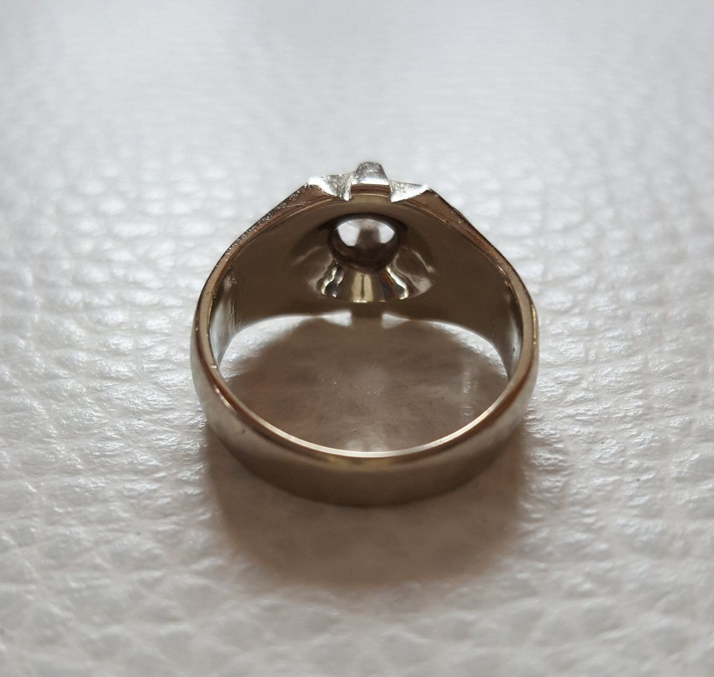 Anelli: 750 Weiss Gold Solitär Ring Mit Brillant – Usato da Wald ZH venduto da Dasilver 2