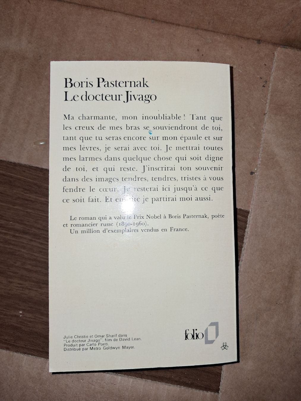Livres: Docteur Jivago - Pasternak - Folio – D'occasion à Le locle par juliensaran 2