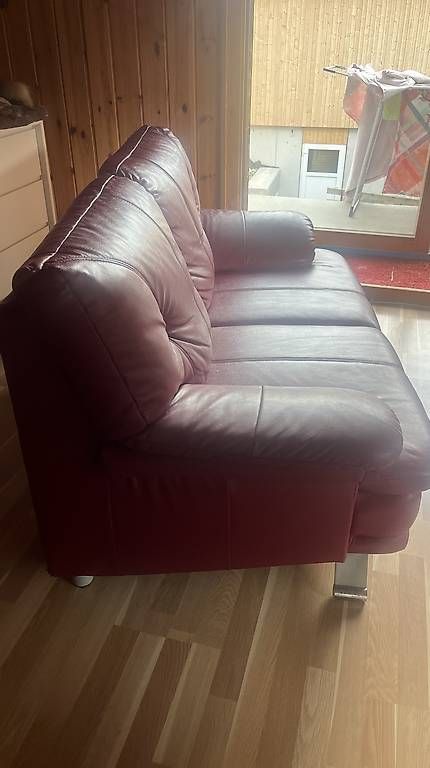 Divani: Ledersofa/Echtleder Rot – Usato da Schiers venduto da Valzeina 3