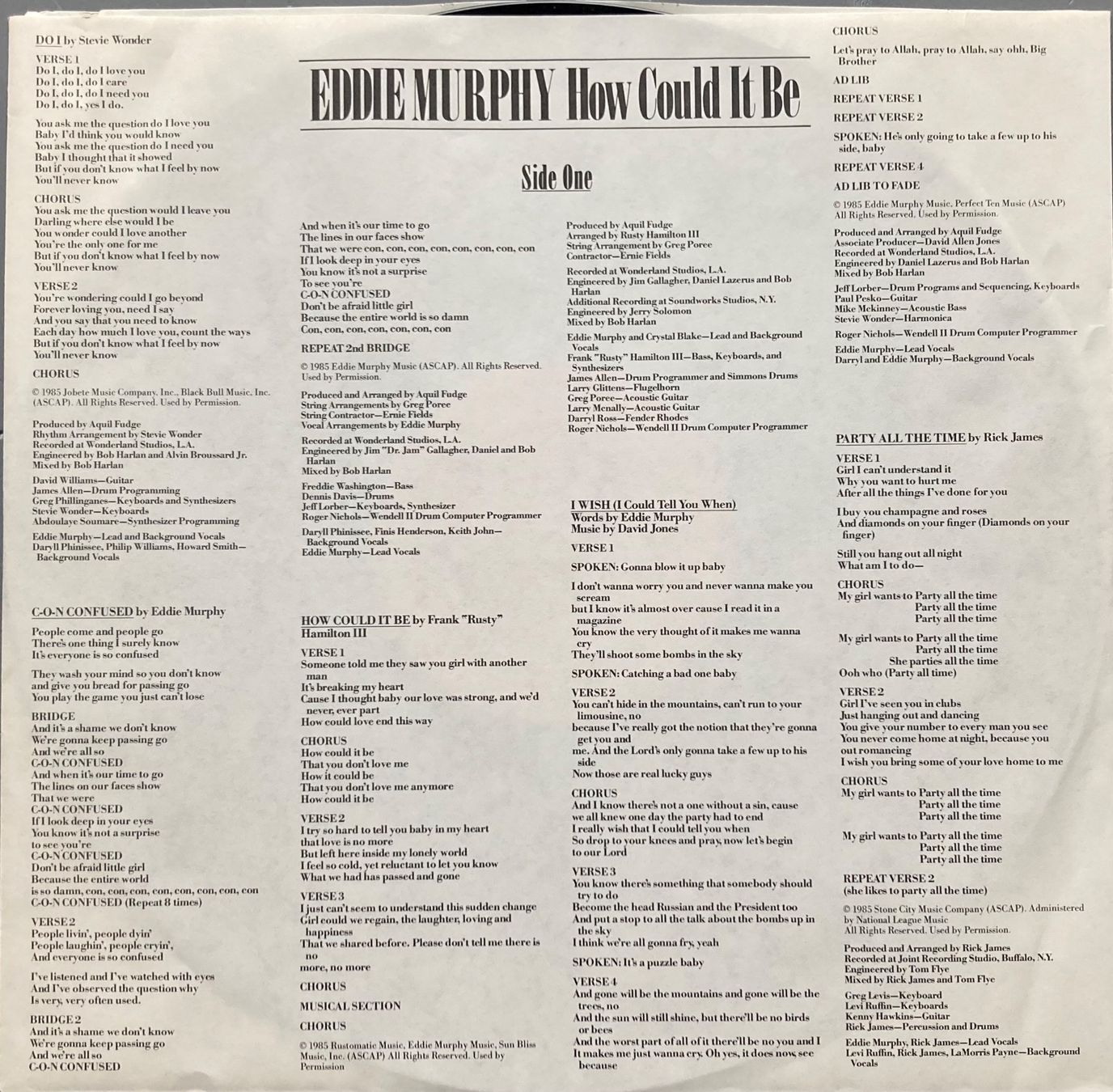 Dischi in vinile: EDDIE MURPHY - HOW COULD IT BE – Usato da Poliez-Pittet venduto da Newtown-Records 2