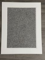 Originale Labyrinth Zeichnung Tusche auf Papier