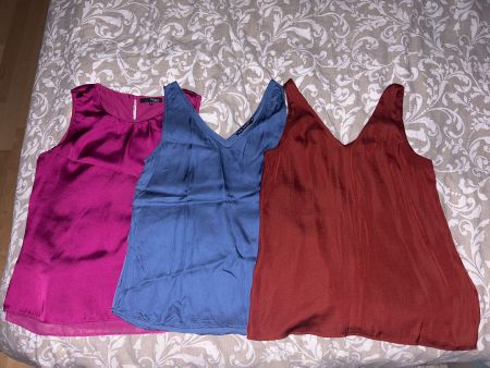 3 seidige Trägershirts S/M