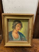 Charmant tableau vintage - Portrait doré encadré🖼️🎨 ✨