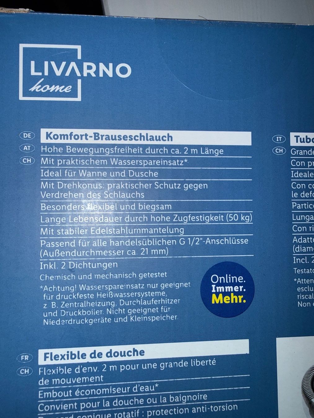 Soffioni doccia: NEU! Komfort Brauseschlauch 2m – Nuovo e nell'imballaggio originale da Schönenwerd venduto da d.chiara 2