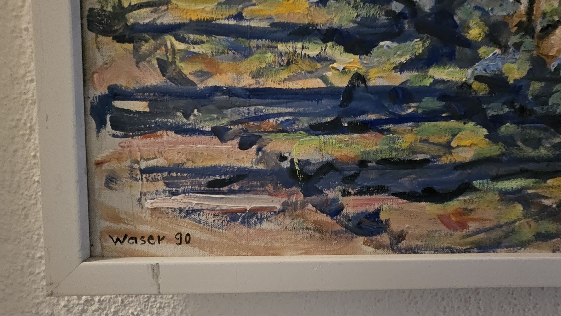 Dipinti: Heini Waser, Gemälde "Pflanzplätz mit Sonnenblumen", 1990 – Usato da Embrach venduto da coegli 1