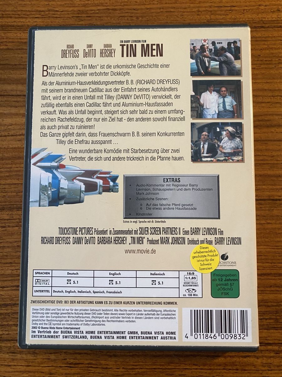 Tutti i DVDs: Tin Men DVD rar – Usato da Rüschlikon venduto da Granulat204 1