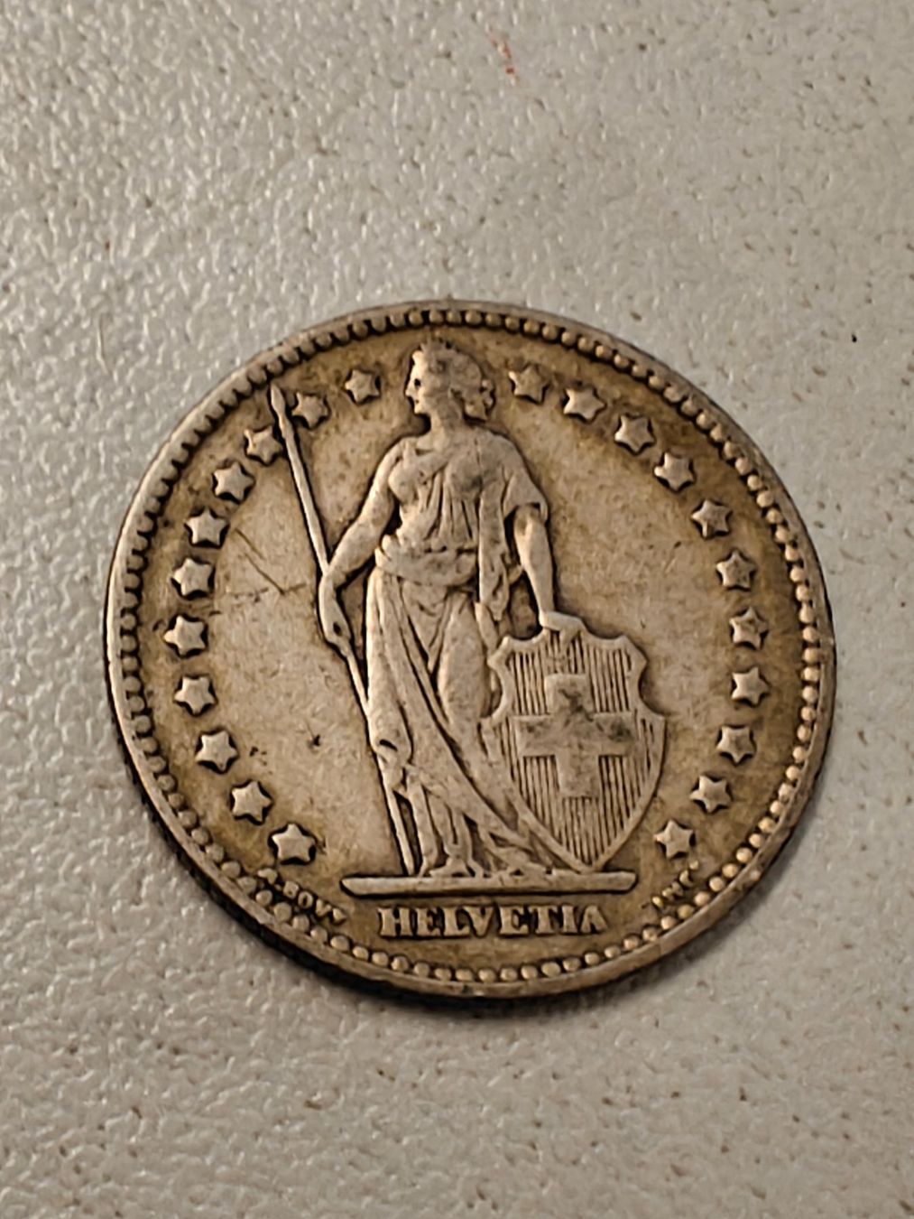 Tutti le monete: Schweizer 1 Franken 1920 Silber gebraucht – Usato da Bad Zurzach venduto da Agia 1