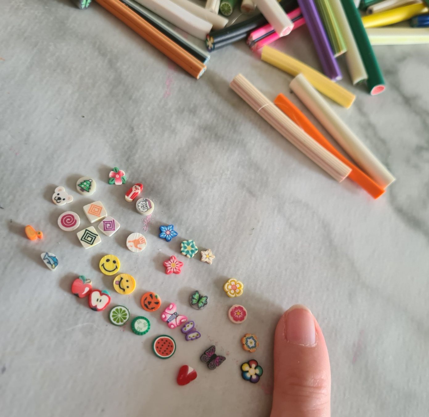 Unghie finte: 72 Polymer Stäbchen für Nageldeko oder Bastelprojekte, etc.! – Usato da Winterthur venduto da bibummi 7