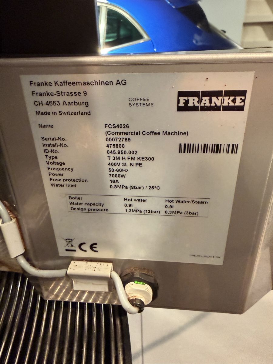 Franke Kaffeemaschinen & Espressomaschinen: Franke FM800 – Gebraucht aus Dübendorf von erd_2q6q 7
