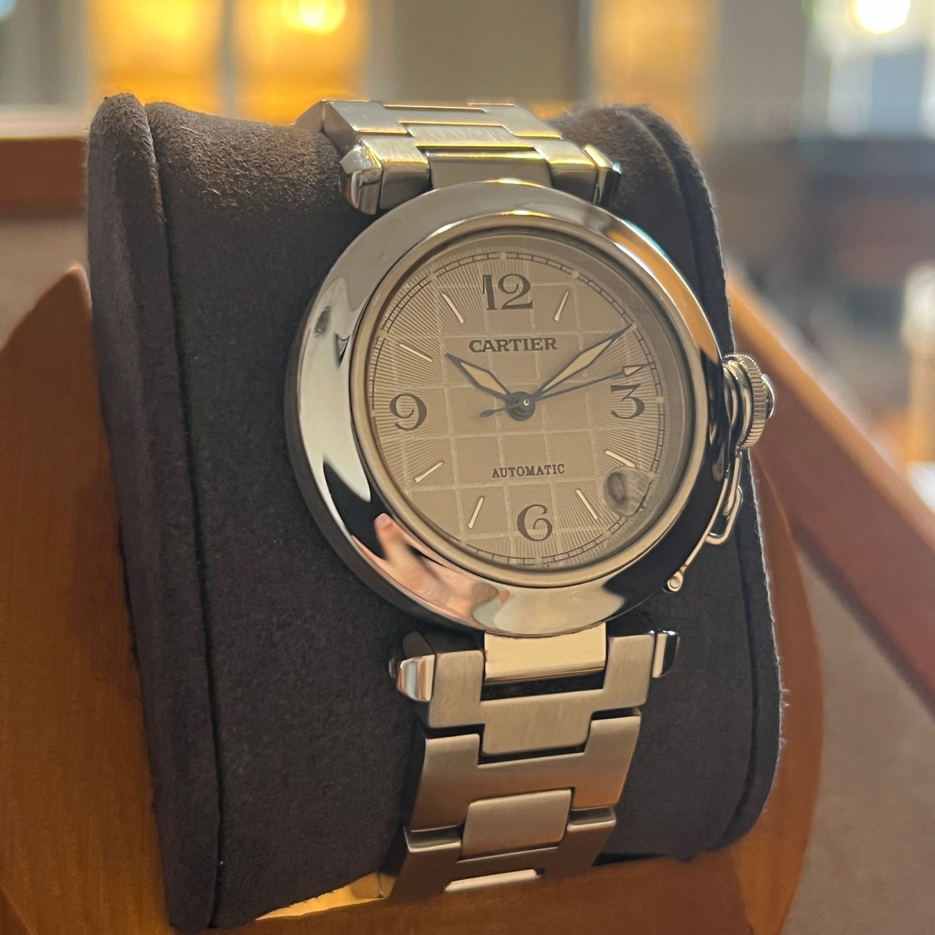 Cartier Orologi: Cartier Pasha C Automatic Silver Dial W31023M7 – Usato da Carouge GE venduto da Watchaser 1