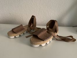 Sandale braun-weiss - 39