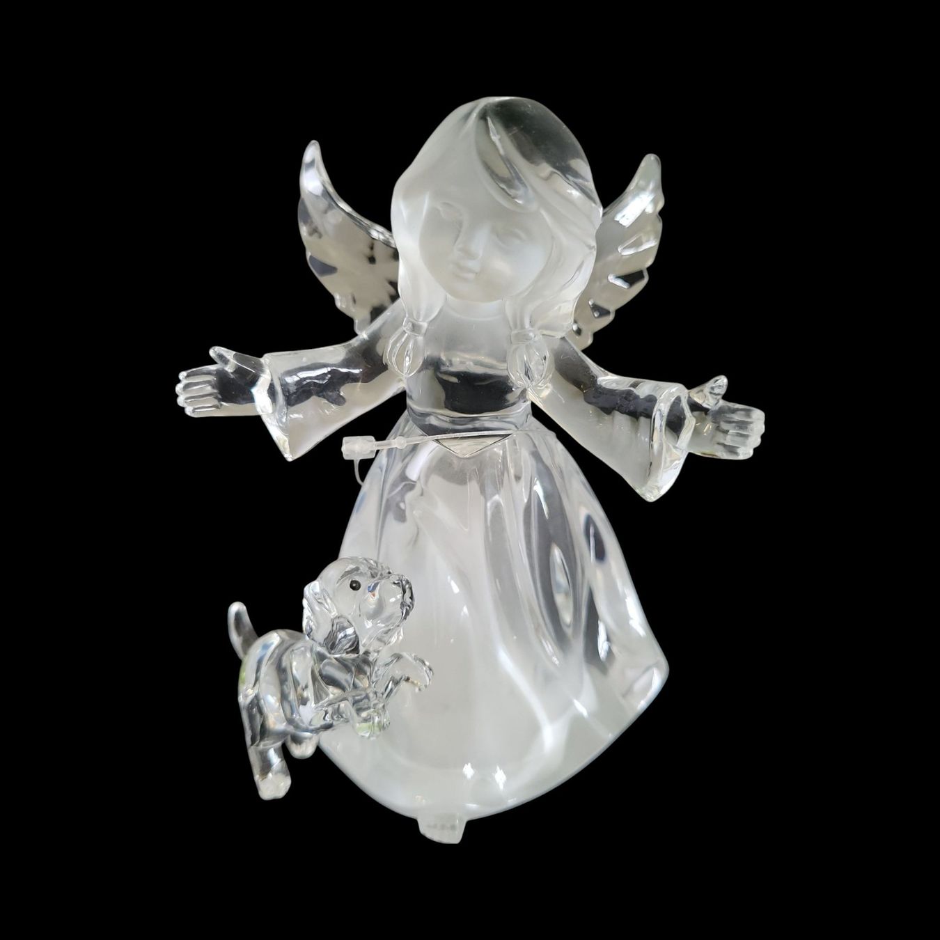 Statuette: LED-Engel, stehend mit Hund, ca. 12cm – Nuovo e nell'imballaggio originale da Kaltbrunn venduto da bue_xtg5