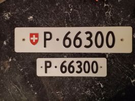 2x Nummernschild PTT Post 66300 ausrangiert