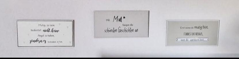 Tutte le decorazioni: 3 Deko- Tafeln "Mut" – Usato da Rafz venduto da leoncupra 2