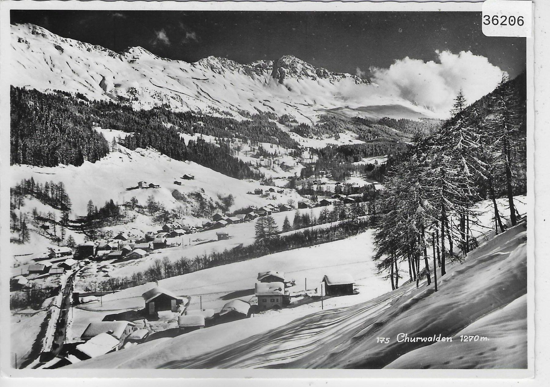 Cartoline postali: Churwalden im Winter – Usato da Ettingen venduto da Kartenplanet