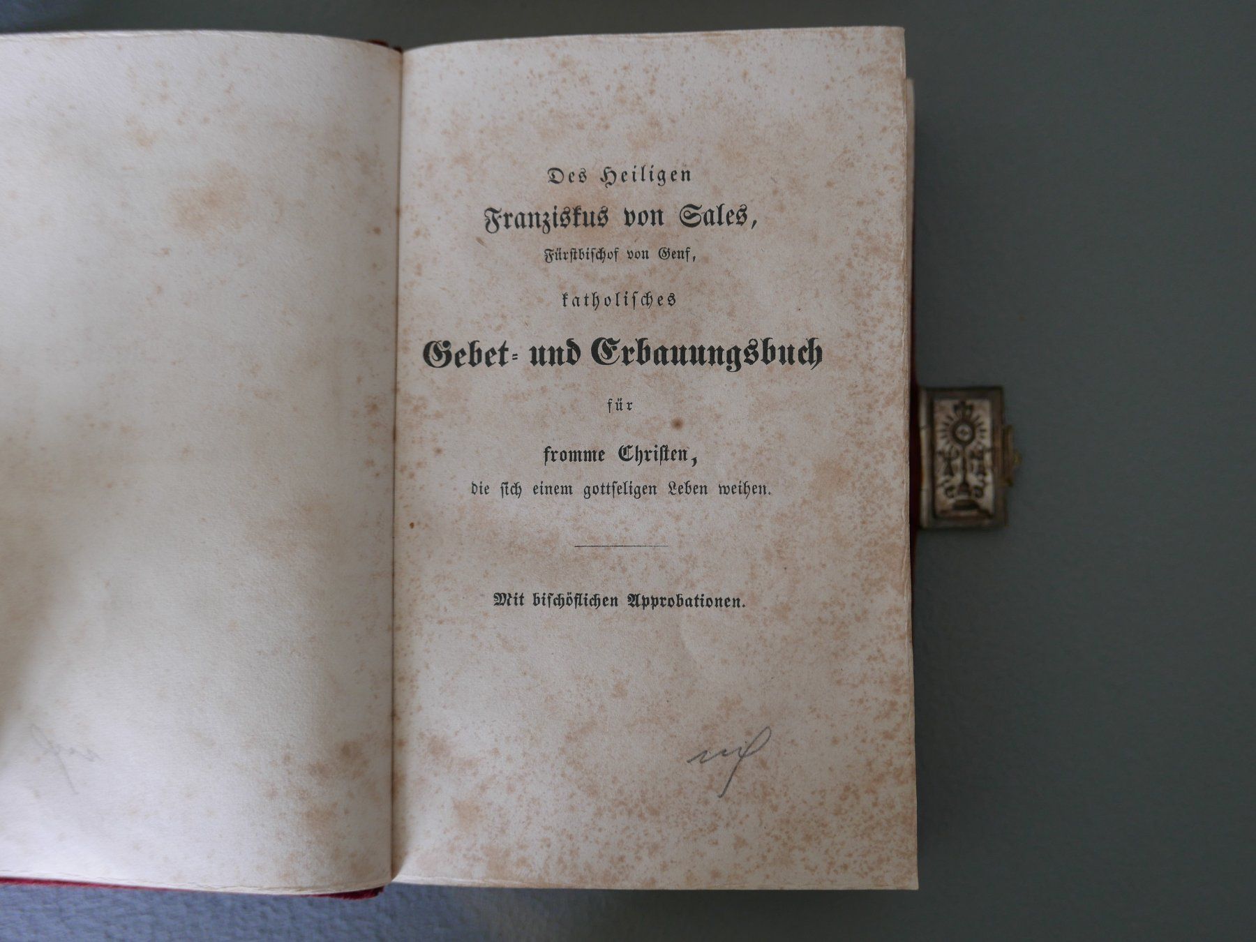 Libri: ANTIKES KATHOLISCHES GEBETSBUCH DATIERT 1853 – Usato da Balgach venduto da Zwischenraum 5