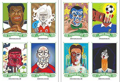 Carte collezionabili: Fussballhelden - Lenticular Postkarten Set  (64 Sticker's) – Nuovo e nell'imballaggio originale da St.Galllen venduto da elkaphone 5