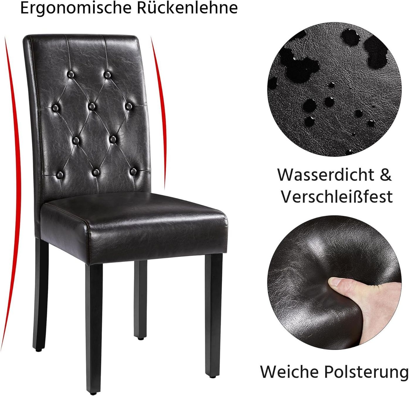 Sedie: Esszimmerstühle 2er Set Küchenstuhl – Nuovo e nell'imballaggio originale da Gränichen venduto da omniadeals 6