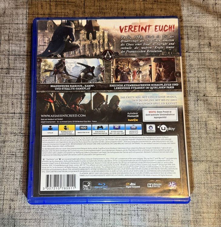 Assassin's Creed Unity - PS4 Spiel - Top Zustand! 2