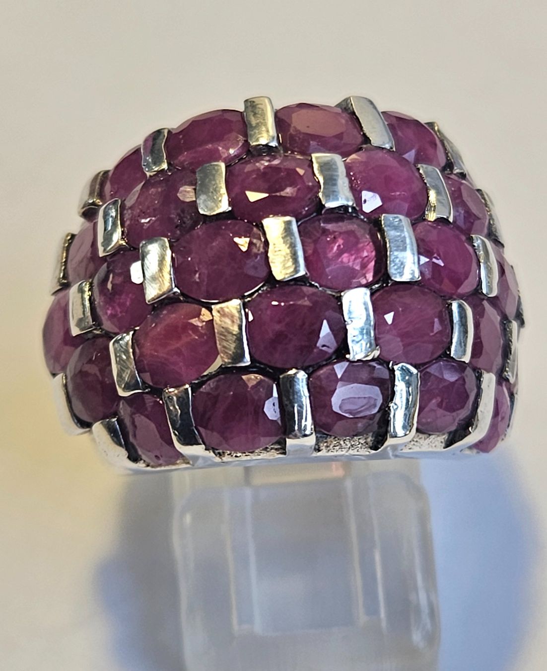 Anelli: Ring Silber mit vielen Rubinen Grösse 56 – Nuovo (secondo la descrizione) da Zürich venduto da benedikt12 1