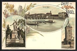 Litho Basel, Jacob-Denkmal, St. Johann-T