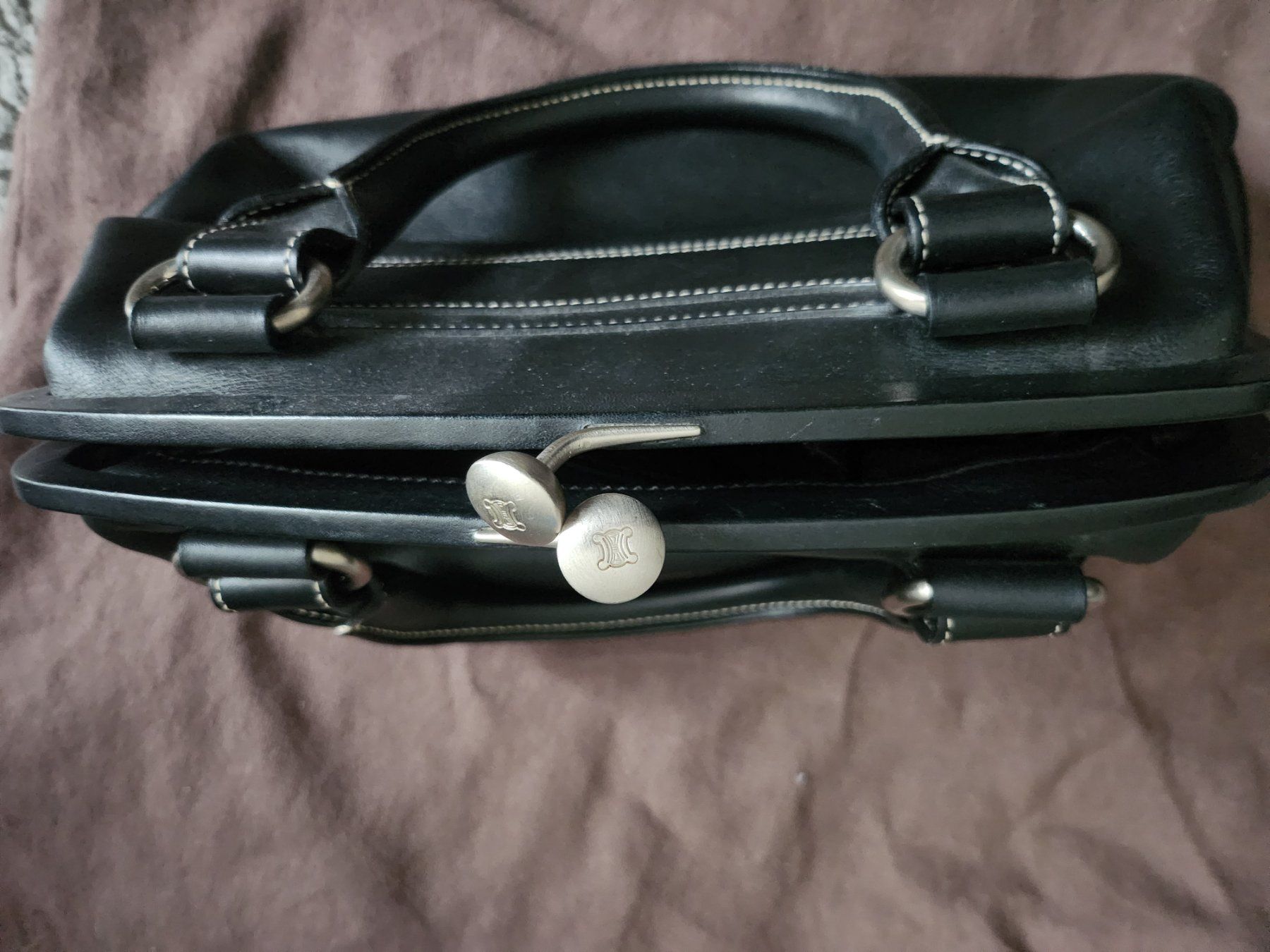 Celine Borse: Sac à main Céline noir en cuir – Usato da Confignon venduto da Mafior1977 3