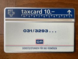 Taxcard 301L_77799 GR Dienstleistungen ungebraucht