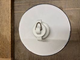 Vintage Email-Leuchte 25cm