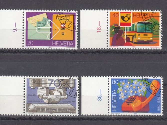 Tutti i francobolli: SBK 645 - 648  mit ET – Usato da Bürglen TG venduto da StampGraf