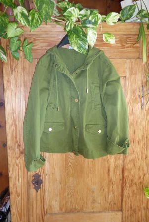 Grüne  Kaputzen Jeans Jacke Gr 40 Michael Kors