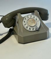 WÄHLSCHEIBEN TELEFON, TYP 50, VINTAGE, GRAU, CH, 60ER
