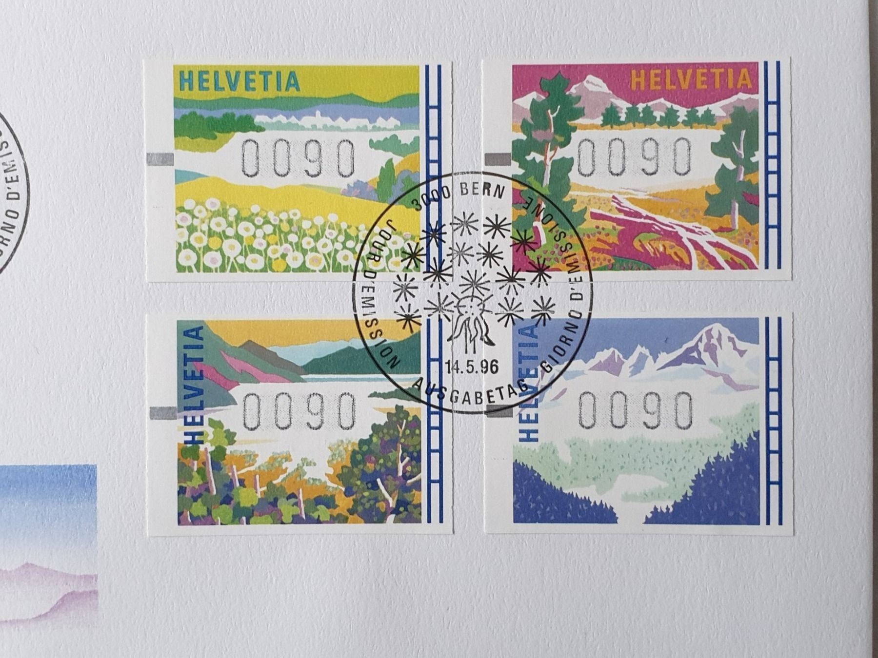 Tutti i francobolli: (67) Automatenmarken 90 Cent von1996 – Usato da Schwarzhäusern venduto da Inot3 1