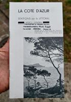 50er Jahre Prospekt LA COTE D'AZUR –STATIONS sur le LITTORAL
