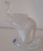 Finnischer Designer Glas-Elefant von Bianco Blu Fiskars