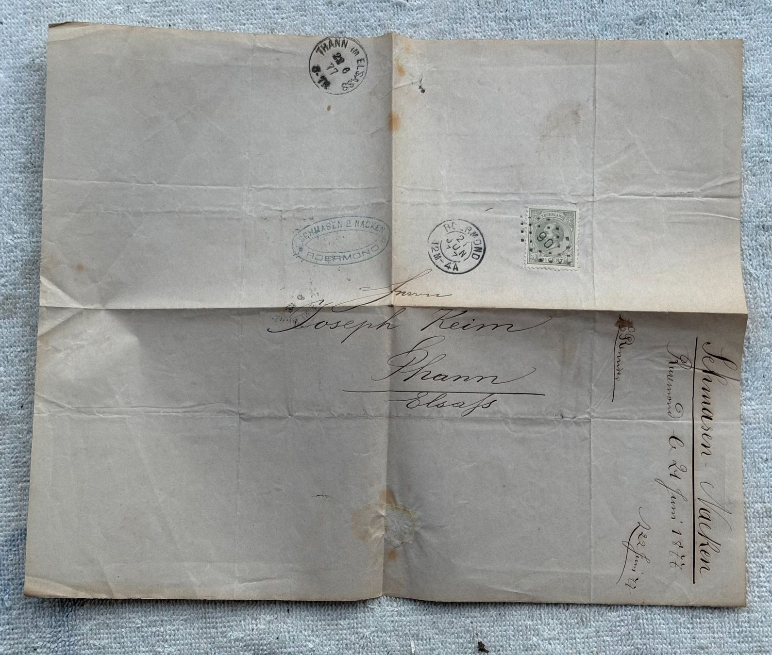 Tutti i francobolli: FALTBRIEF NEDERLAND 1877 – Usato da Ostermundigen venduto da Wyatt-Earp