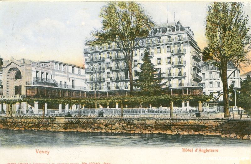 Cartes postales: Vevey - Hôtel d'Angleterre + 1907 – D'occasion à Emmenbrücke par teestube