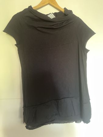 Rundholz Black Label Tshirt schwarz M kurzarm M Lagenlook