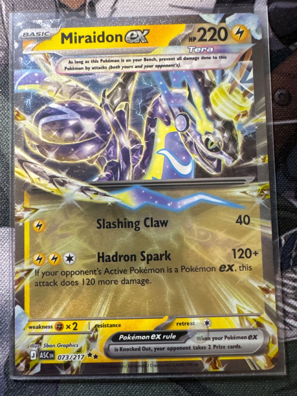 Pokémon Carte collezionabili: Miraidon ex ASC073 EN - Ascended Heroes – Nuovo (secondo la descrizione) da Wil SG venduto da Prof.Eich