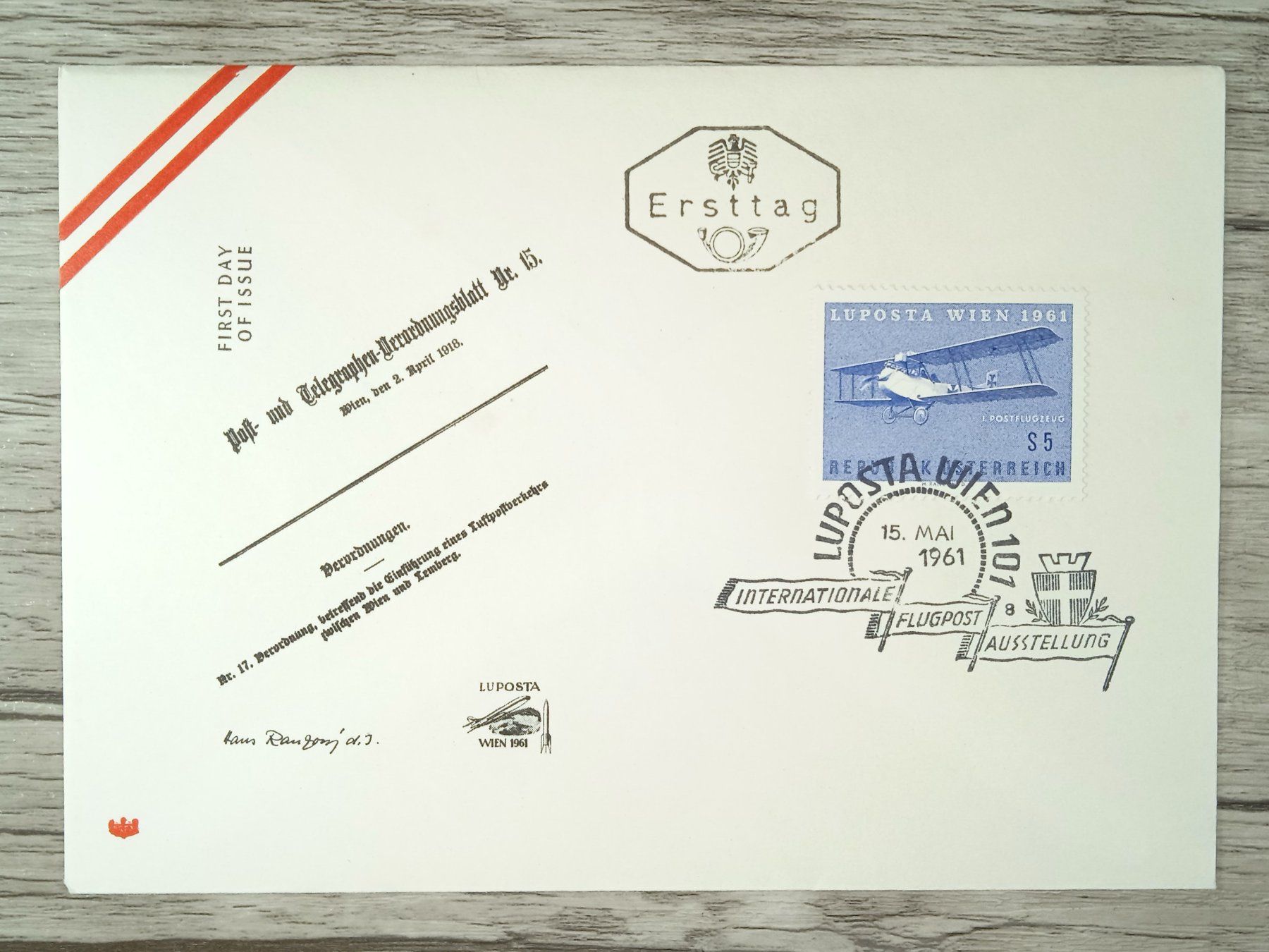 Tutti i francobolli: TR09 Enveloppe + Timbre Autriche 1961 – Usato da Cousset venduto da Patrick_Collections