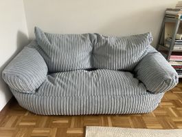 Sitzsack Sofa in Baby blau