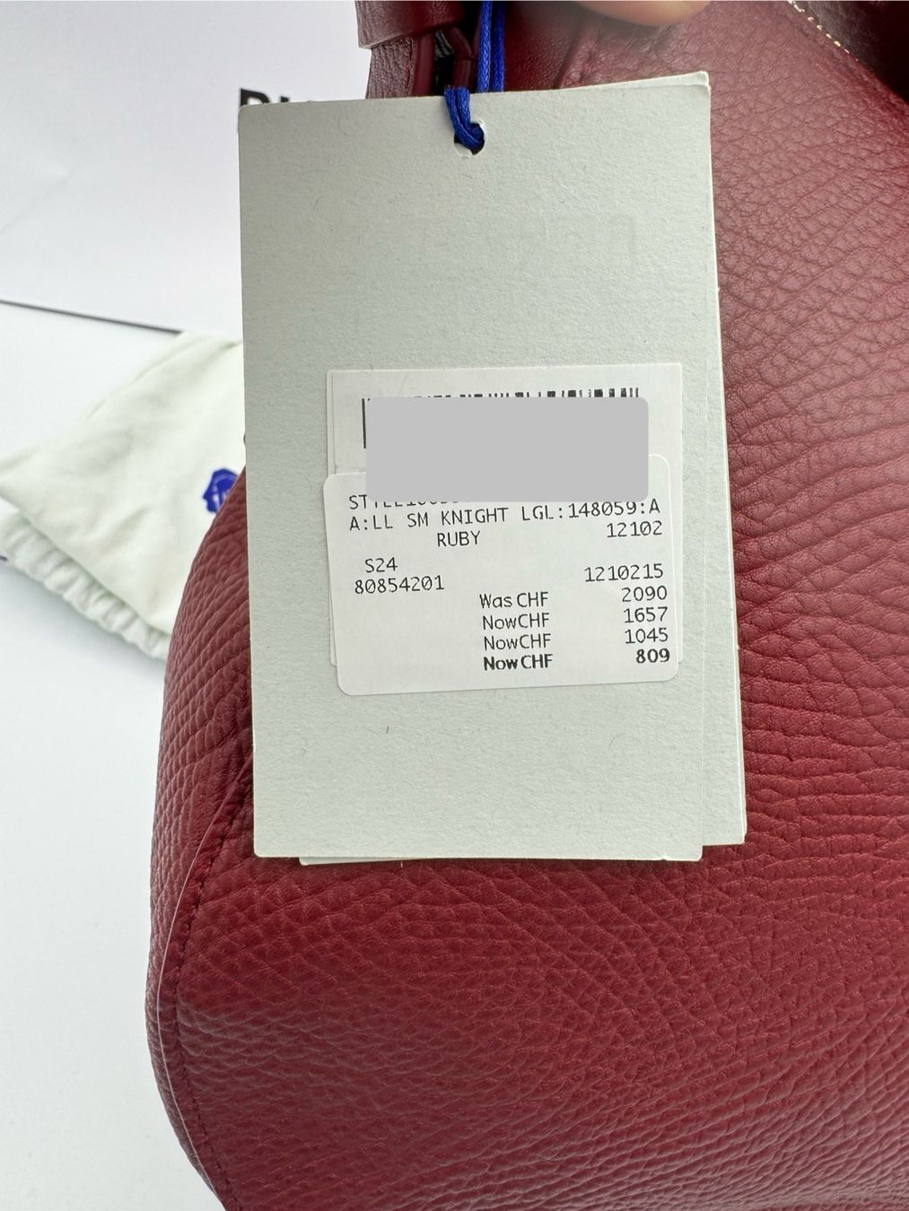 Burberry Borse da donna: 💝 Burberry Tasche small Knight ruby – Nuovo e nell'imballaggio originale da Wiedlisbach venduto da Sistershop 7